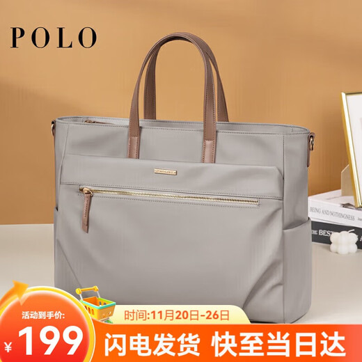 POLO computer bag women's briefcase 14/15.6 inch portable laptop bag business tote bag birthday gift