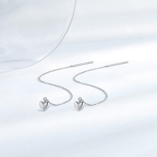 Trendy Acer Platinum Love PT950 platinum ear wire women's earrings as a birthday gift for girlfriend, priced at about 0.5g per pair