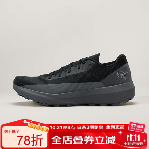 Arc'teryx (ARC TERYX) 25 new men's cross-country running shoes NORVAN LD 4 long-distance outdoor hiking adventure mountaineering sports shoes black gray/Black/Cloud 42.5