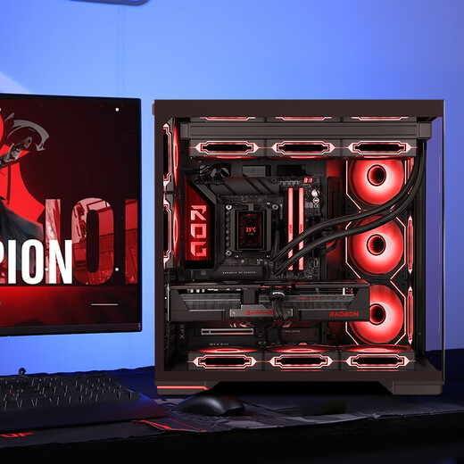 Xingu RTX5070TI/5080/5090D host R7 9800X3D/9700X Sword Star Black Myth 4K Enjoy 3A Game E-Sports Live Desktop Computer Host Nine 9800X3D 32G 5090 D 1T Black