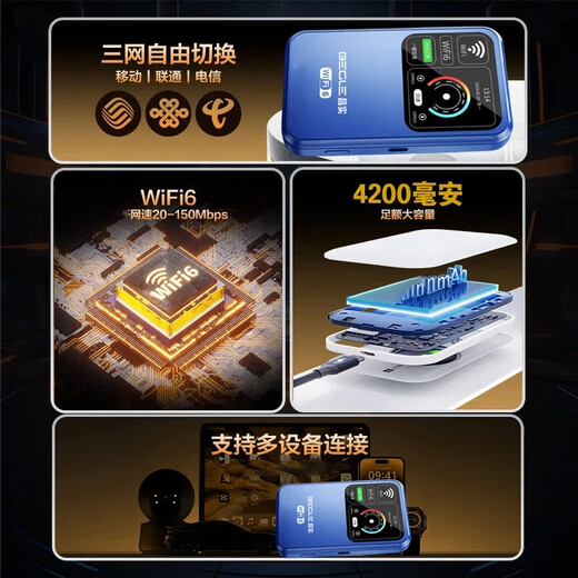 表鸽随身wifi6【送一年流量】移动无线支持5G设备【无需预存】免插卡无限流量网络车载上网宝2025新款 【顶配5Ghz白】多送1块电池+24核提2599%