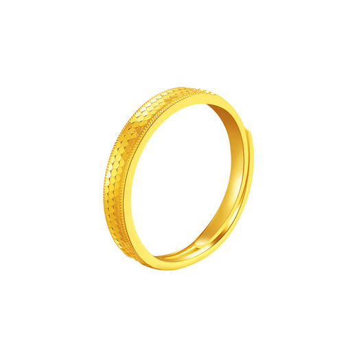 Shuibei Gold Pure Gold 999 Half Circle Crushed Ice Open Ring 5D Hard Gold Craftsmanship Birthday and Anniversary Gift for Friends Pure Gold Half Circle Crushed Ice Open Ring Gold Weight Approximately 3.5 Grams + Refund for More