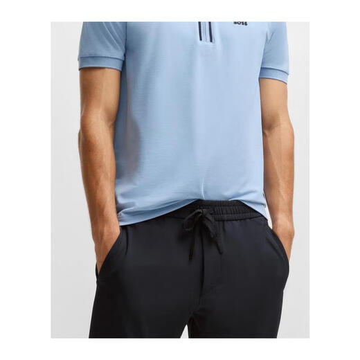 HUGO BOSS men's casual pants, comfortable, breathable, elastic drawstring, home sports sweatpants, versatile and simple, black, one size fits all | EU-52