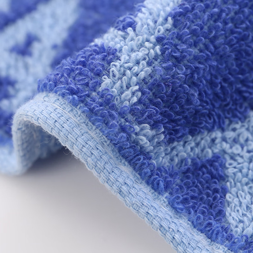 Pure cotton face towel flower absorbent children's face towel kindergarten soft towel blue 33*73cm 1 piece