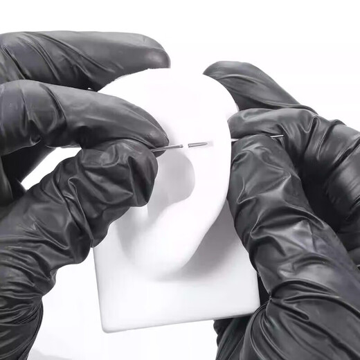 Ear piercing guide needle, lip nail, ear bone piercing guide rod needle, umbilical nail, lip nail, novice puncture guide auxiliary tool, 5-pack 1.2mm guide needle-M0.9 external teeth + locator