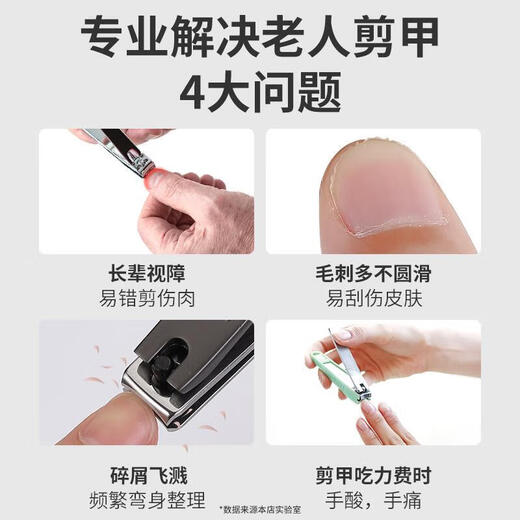 JCZS German quality electric nail clipper, fully automatic hand and foot dual-use model for the elderly, 2024 new adult nail polisher, dark green, trimming for the elderly + light sound and low vibration + grinding and cutting in one + super long battery life