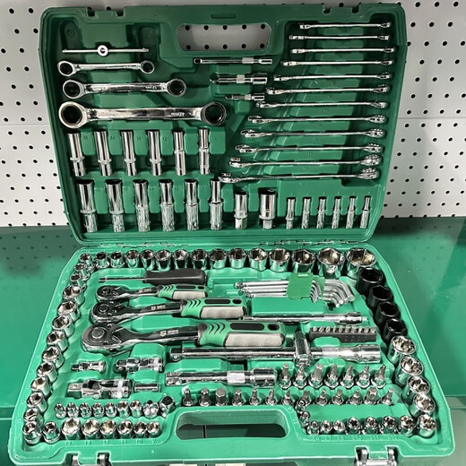 Junpo 150-piece set 72-tooth auto repair tool set car repair set socket wrench combination tool repair tool 161-piece 72-tooth repair shop used out replacement