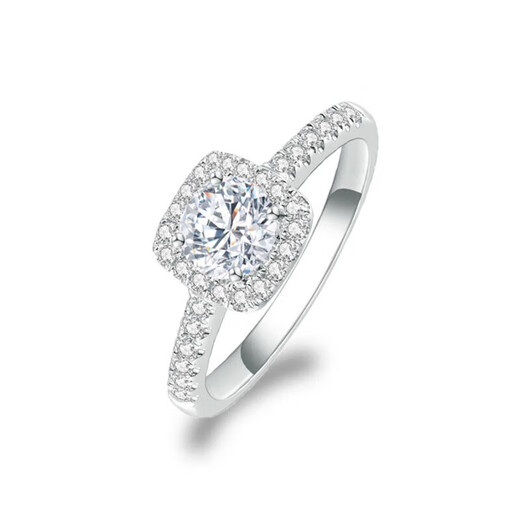 DR Moissanite Diamond Ring 1 Carat Women's Ring Couple Ring Pair of Wedding Rings Showing Diamond Proposal Wedding Valentine's Day Birthday Gift Diamond Ring - 1 Carat Live/Closed