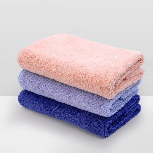 Sunuo rag 40*40cm*3 pieces microfiber housekeeping rag double-sided, not easy to shed dust dust towel car cleaning