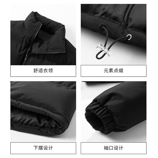 Jeanswest Stand Collar Warm Cotton Jacket Women's 2025 New Winter Super Nice-looking Winter Thick Jacket Small Person Thickened Bread Jacket