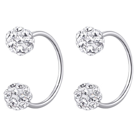 Lnieer medical titanium steel sparkling horseshoe ring earrings for sleep-free ear piercing earrings anti-allergenic cochlear bone nail earrings single inner diameter 6mm medical titanium steel ear earrings