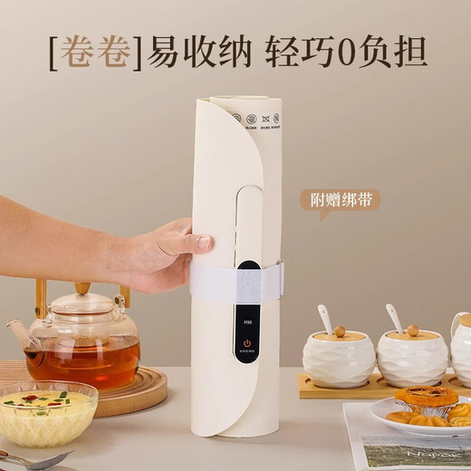 Qiaran Japan ai fresh-locking hot dish warming cutting board placemat foldable smart electric heating 2025 new home heating dish ai fast heating fresh-locking oval gray-67 38cm smart folding 80/120 degrees + partition independent temperature control