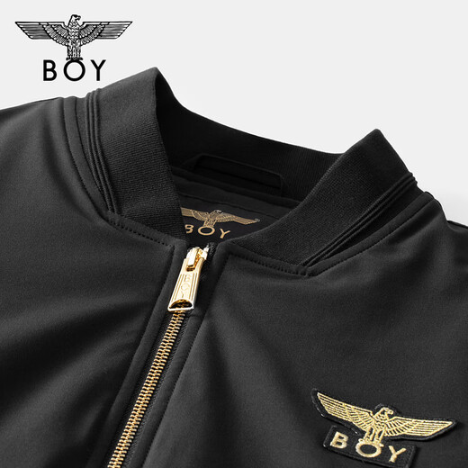 BOY LONDON Autumn and Winter trendy cotton-padded jackets for men and women, embroidered baseball collar jackets, cotton-padded jackets, N29900, black S