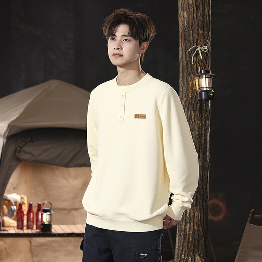 Jeep (JEEP) American retro Henry collar sweater for men 20 autumn long-sleeved knitted bottoming shirt men's sweater jacket for men Xiaobai Xing M