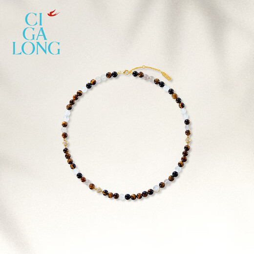 CIGA LONG Swallow's Bead White Crystal Red Agate Necklace New Product Series New Chinese Style Jewelry Swallow's Bead White Crystal Necklace