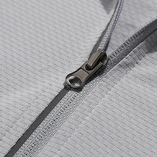 Delhui sun protection clothing men's summer hooded thin breathable ice-sense casual skin clothing fishing clothing for young and middle-aged people light gray XL