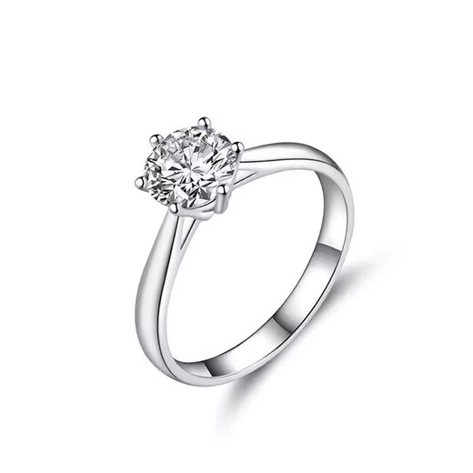 I DoPT950 platinum diamond ring for women, classic six-claw 1 carat cultivated diamond ring, proposal, wedding ring, gift for wife, classic six-claw (1 carat diamond) No. 10