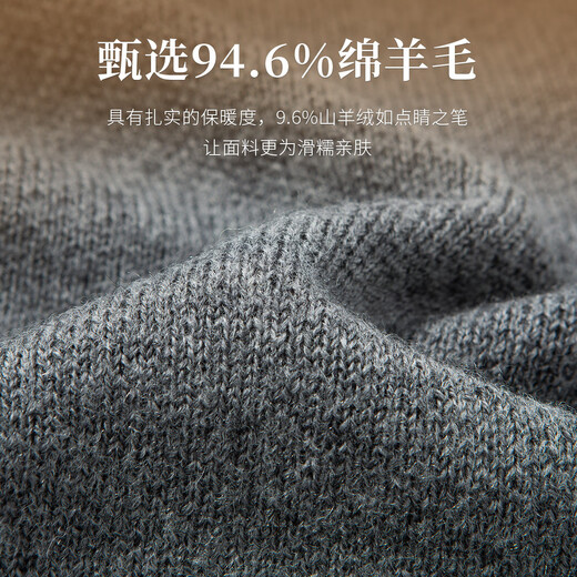Rich 94.6 sheep wool autumn and winter middle-aged thickened warm V-neck knitted cardigan jacket men's wool sweater for men