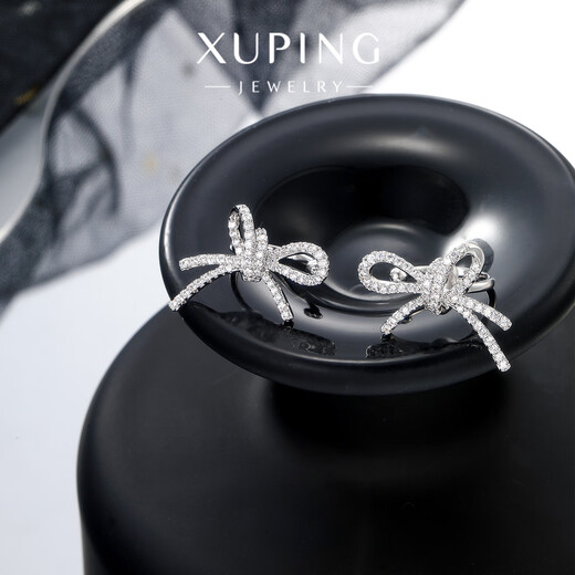 XUPING Xuping jewelry alloy micro-studded with zirconium winding bow ear cuff gift jewelry X000964536 ear cuff