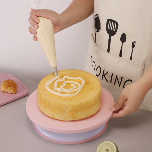 RSRDDY cake turntable cream decorating table home-made cake chiffon cake base rotatable birthday baking tool Nordic pink