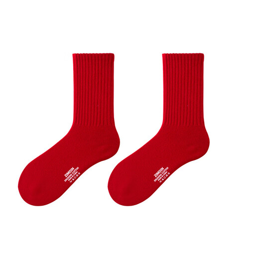 Bananain red socks for men and women, new year red wedding socks, summer socks, pure cotton stockings for men, 3+3+3+3, one size fits all