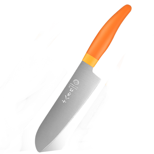 Shibazi makes small kitchen knife, slicing knife, fruit knife, multi-purpose knife, dopamine candy color, Menle multi-purpose knife (orange)