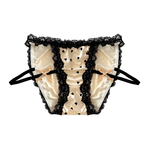 Universal Young Girl Amana Lace Panties Girls Sexy Hollow Bow Briefs Low Waist Pure Desire White M (80-100Jin Jin is equal to 0.5kg)