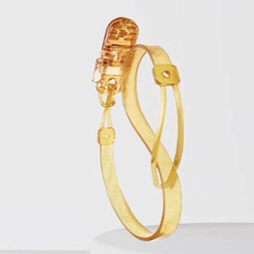 Baby pacifier, children's bite-proof silicone teether toy for baby's hands, orange + anti-lost rope + storage box, 1 pack, teether + anti-lost rope + dust-proof storage box