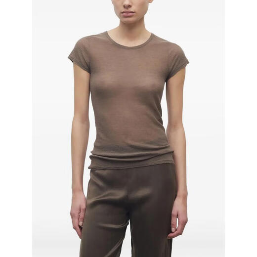 The Row Light Luxury Women's ROW AND POLOS T-shirt POLO shirt Khaki 20 | L