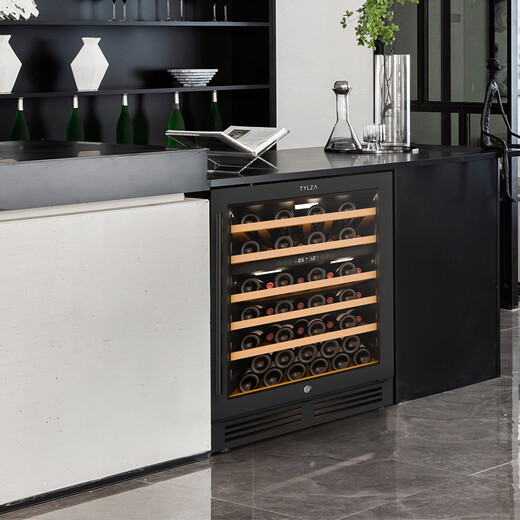 TYLZA embedded wine cabinet seamless aesthetic air-cooled frost-free constant temperature wine cabinet wine tea beverage preservation refrigerator ice bar kitchen island cabinet display cabinet TW-150 dual temperature zone embedded wine cabinet 150L