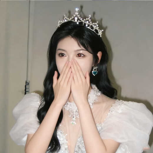 Bai Qixin's birthday crown, 18-year-old female tiara, tiara, crown hair accessories, high-end princess bride dress, wedding accessories, baroque Korean crown