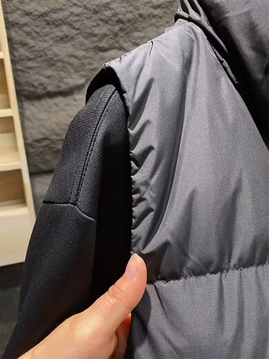 Semir Winter Stand Collar Down Vest Men's Solid Color Loose Versatile Sleeveless Waistcoat Youth Thickened Warm Casual Jacket Black 4XL 165-180Jin Jin equals 0.5 kg