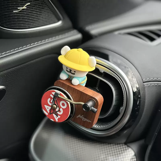 Yusenyi Line Puppy Record Player Car Aromatherapy Car Air Vent Decoration Fragrance Ornaments Cute Girls Car Interior Decoration Line Puppy White 1g