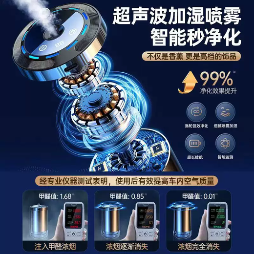 Yusenyi Automatic Fragrance Perfume Aromatherapy Smart Fragrance Car Spray Car Car Refill Long-lasting Light Liquid Interior Supplies for Men (Top Gold Model) Smart Car Aromatherapy Machine-Ocean Essential Oil x1