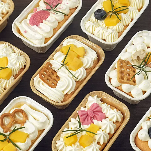 Yusenyi baked rectangular cupcake mold baked jujube cake paper holder with lid cup disposable oven high temperature resistant packaging (50 pcs) cowhide color rectangle 50 pcs (50 pcs) cowhide color rectangle