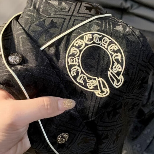 FENTENGG Light Luxury Brand Couple Pajamas Men's 2025 New Silk Thin Men's Home Clothes Black Ice Silk Ke Luo Xin (Long Sleeves and Long Pants) L Men's Style (135 Jin Jin is equal to within 0.5 kg)