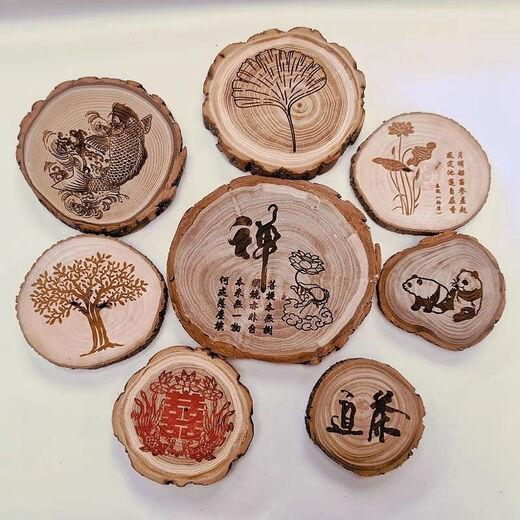 Tree sign with engraved wood chip logo, retro sign, door sign, guide sign, creative prompt sign, carved wood, oval 14-16 long, 35 or so engraved pattern, pine wood chip (buyers note that customized models are not after-sales)