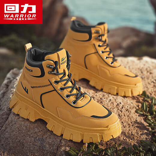 Huili Herrenschuhe 2024 Herbst NEU NEUER AMERICAN TRENDY VERSATILE MIDE-TICK DICKLOLED Martin Boots Black 44