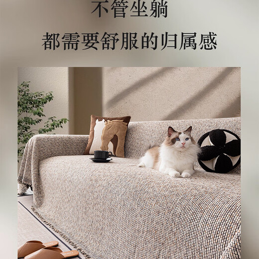 Fantasy high-end cotton leprosy four-season sofa cover cloth anti-cat scratching sofa towel sofa cover sofa blanket sofa cushion colorful - off-white, long-lasting, with a sense of luxury, high-density chenille, the same as 180x130cm. Recommend single seat without armrests. Same price.