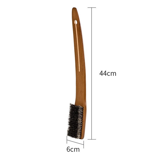 Boar bristle bath brush bath brush body dry brush back rub mud bath long handle bath back brush black