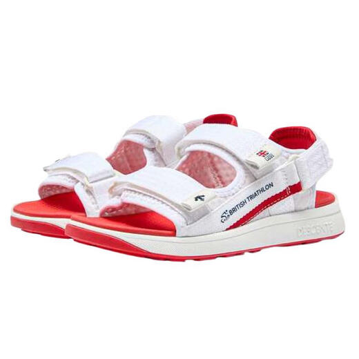 DESCENTE Movewear Series Comfortable, Fashionable, Versatile and Popular Children's Sandals White Teenagers White 33