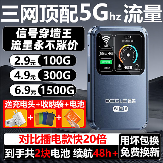 表鸽随身wifi6【送一年流量】移动无线支持5G设备【无需预存】免插卡无限流量网络车载上网宝2025新款 【顶配5Ghz白】多送1块电池+24核提2599%