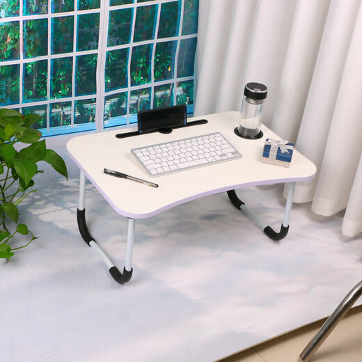 Bed table integrated desk laptop table folding table simple stall home bedroom small table 60*40-flat style-w-black