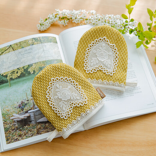 OIMG Korea imported quality anti-scald gloves kitchen design Korean microwave oven gloves kitchen baking partition mustard yellow