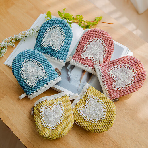 OIMG Korea imported quality anti-scald gloves kitchen design Korean microwave oven gloves kitchen baking partition mustard yellow