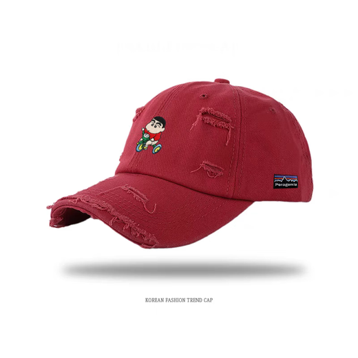 PORAGOMLA Batta peaked cap sun hat baseball hat versatile all-season unisex style fashion casual hat white