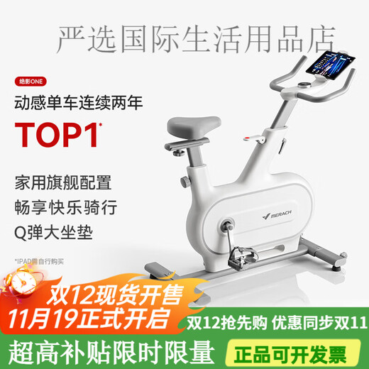 Merrick spinning bicycle self-generating home indoor ultra-quiet fitness equipment Jueying one plug-in version - beige丨large sofa cushion丨AR reality