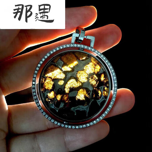 Nayu Olive Genuine Tiantie Pendant Sericho Girls and Boys Niche Light Luxury Jewelry Gift Gold Inlaid Large Size