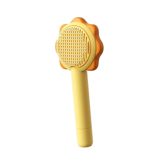 Qi Oh cat comb to remove floating hair, needle comb, dog hair removal comb, cat hair cleaning supplies, pet anti-shedding brush, cat hair removal artifact, upgraded yellow comb with knot opening