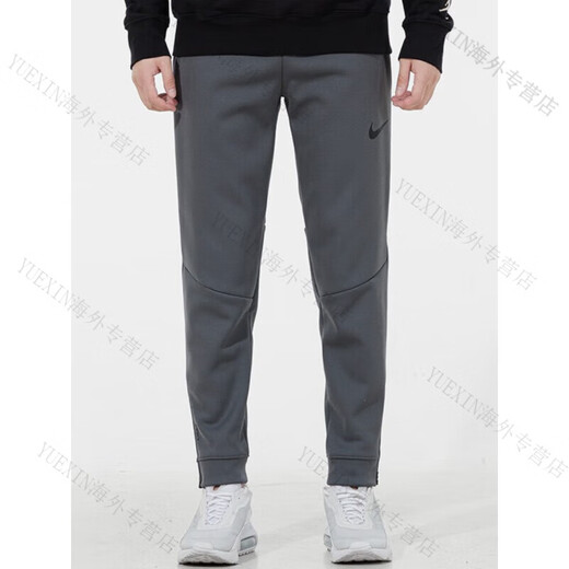 NIKE woven velvet trousers gray men's trousers new leggings sweatpants warm casual pants black/DD2123-010 zipper leg M 120-130Jin Jin equals 0.5 kg